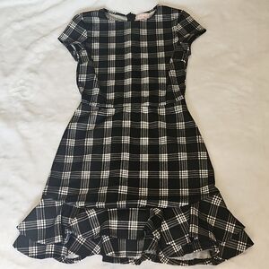 Black with white plaid dress